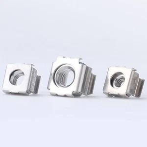 M4 M5 M6 M8 CAGE NUTS FLOATING NUTS CABINET METAL NUT A2 STAINLESS STEEL 4-8mm - Picture 1 of 6