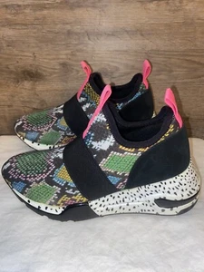 Zapatos sin cordones Steve Madden multicolor con patrón de piel de serpiente, talla 6 - Imagen 1 de 7