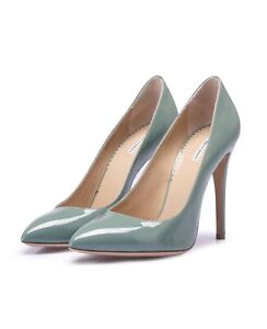 EMPORIO ARMANIGreen Patent Leather Heeled Shoes