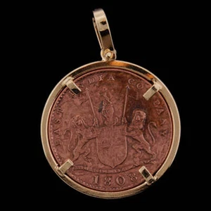 Admiral Gardner Schiffbruch Schmuck - 10 Cash Piece Anhänger mit 14K Gold Overlay - Bild 1 von 4
