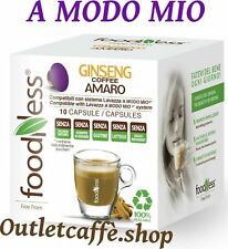 FoodNess 40 Capsule GINSENG AMARO Senza Glutine compatibile LAVAZZA A MODO MIO