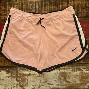 Nike Dri Fit Shorts Medium Pink with White and Black Stripes RN#56323 - Picture 1 of 6