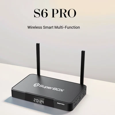 same day shipping 2025 Superbox S6 Pro TV BOX Product Model with Voice Remote 6k - Image 1 of 4