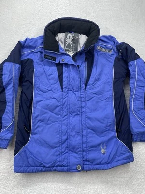 VTG Spyder Kids Jacket Size 20 Retro 90s Ski Jacket Coat Light Blue - Image 1 of 4