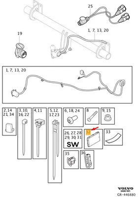 VOLVO XC90 MK2 Hitch Control Unit 32369970 NEW GENUINE - Image 1 of 2