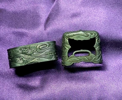 Fuchi and Kashira wave theme For Japanese Samurai Katana Sword - Image 1 of 4