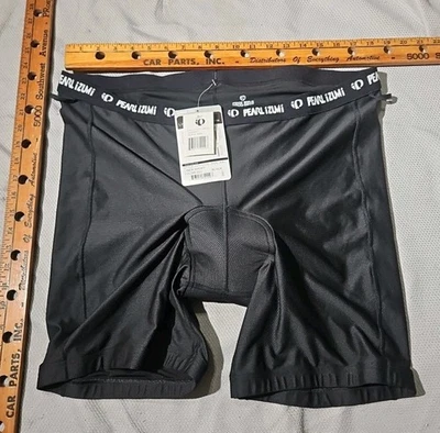 Nwt Pearl Izumi Shorts Mens Size XXL Black Liner Black Padded Cycling Biker  - Image 1 of 4
