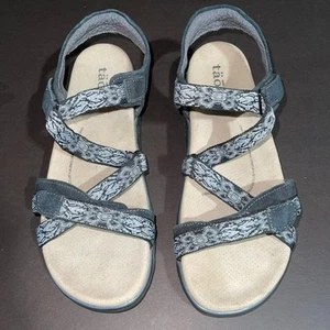 Taos Zen 13526 Sandals Grey Mesh Strappy Comfort Arch Support Outdoor Women's 11 - Picture 1 of 11