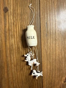 Milchflasche und Kuh hängend Weihnachtsschmuck Deko  - Bild 1 von 5