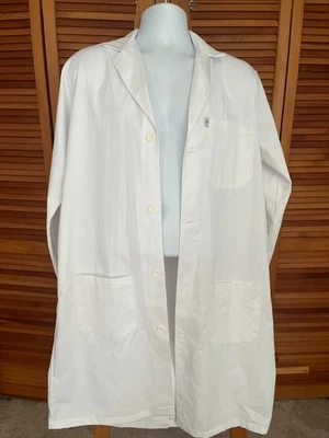 NWT DR UNIFORMS UNISEX SZ XS WHITE LABCOAT - MODEL TA201 - Image 1 of 4