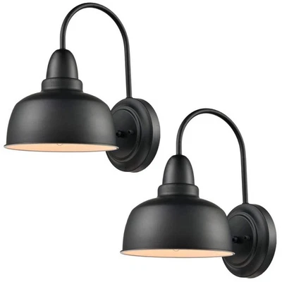EUL Vintage Gooseneck Barn Light,Indoor/Outdoor Wall Sconces in Black Finish ... - Image 1 of 4