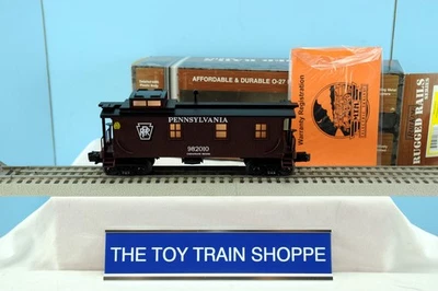 MTH RAIL KING 33-7801 RUGGED RAILS PENNSYLVANIA LIGHTED WOODSIDE CABOOSE-NEW IB. - Image 1 of 4