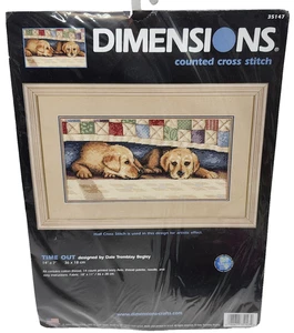 "TIME OUT" Cross Stitch Kit-by Dale T. Begley-Dimensions #35147-New-Sealed - Picture 1 of 3