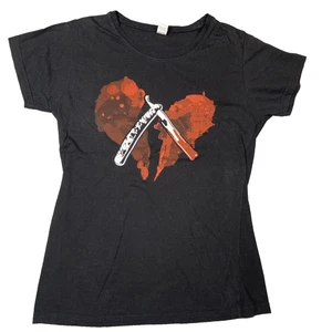 Sweeney Todd Girly T-Shirt Damen XL schwarz 2007 Tim Burton Goth Macabre *LESEN* - Bild 1 von 7