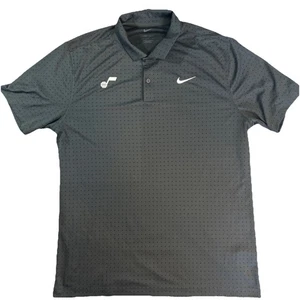 Camisa para hombre Nike Utah Jazz Swoosh Dri-Fit L manga corta negra NBA 2 botones - Imagen 1 de 6