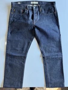 Gap 1969 Jeans Mens 34x34 Blue Kaihara Japanese Selvedge Denim Slim Raw - Picture 1 of 12