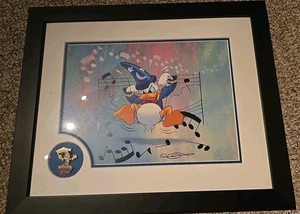 Juego de prendedores impresos enmarcados Philharmagic 2003 Donald Duck limitado con certificado - Imagen 1 de 4
