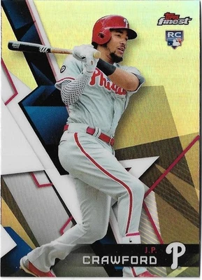 2018 Topps Finest Baseball  REFRACTOR #63 J.P. Crawford RC ROOKIE MLB  MINT - Image 1 of 2