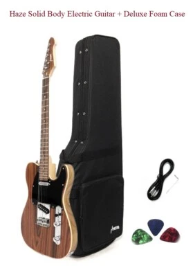 Haze 01M 830C Solid Body Light-Weight Electric Guitar,SS,Cocobolo Top +Foam Case - Image 1 of 4