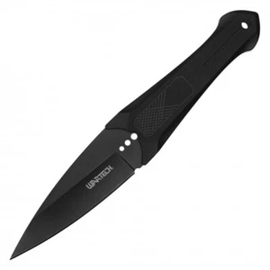 8.5" Black Fixed Blade Tactical Dagger - Picture 1 of 3