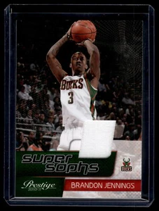 Brandon Jennings 2010 Panini Prestige Super Sophs Relic Card /249 #2 - Picture 1 of 2