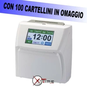 TIMBRACARTELLINI MARCATEMPO TIMBRATORE XT-800+ DISPLAY TOUCH CALCOLO ORE+ CARD - Foto 1 di 5
