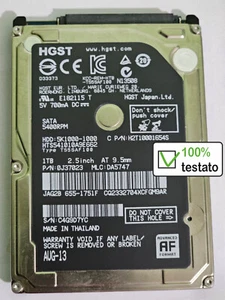 Hard Disk 1TB SATA 2.5" interno Apple Hitachi HTS541010A9E662 notebook portatile - Foto 1 di 4