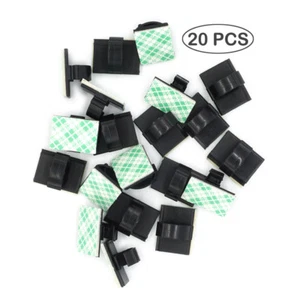 20 PCS Adhesive Cable/Wire Clips Clamp Cable Organizer for Desk Car Home Office - Picture 1 of 8