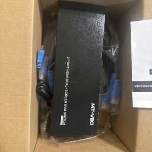 USB 3.0 HDMI KVM Switch 4K 60Hz Dual Monitor Extended Display Switcher 2 PC - Picture 1 of 5