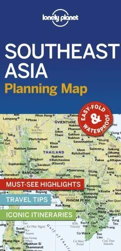 Map Ser.: Lonely Planet Southeast Asia Planning Map : Durable, Waterproof, Easy-Fold Travel Map with Top Attractions, Itineraries and Themed Lists by Lonely Planet (2019, Sheet Map, Folded)