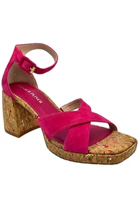Donald Pliner Women's Trista Suede Platform Heel Magenta - Picture 1 of 3