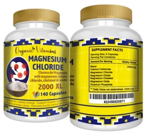 Magnesium Chloride 2000 XL – 140 Capsules | Cellular Energy & Muscle Support - Picture 1 of 10