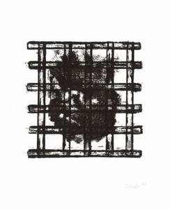 Günther Uecker handsigniert nummeriert Antlitz II Steinlithographie auf Bütten - Bild 1 von 4