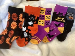 5 Pair Kids Halloween Ankle Socks Ages 1-4 - Picture 1 of 1