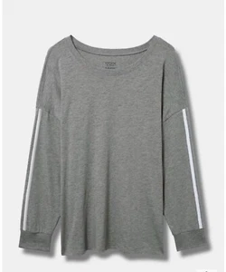 TORRID Super Soft Slub Crew Neck Drop Shoulder Varsity Tee Size Large (0) - Bild 1 von 4