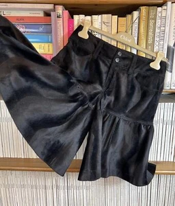 THD La Maison Ladies 10 12 Shorts Trousers Flared Culottes Skort Faux Fur Black - Picture 1 of 11