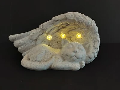 Pet Cat Memorial Forever My Angel Solar Lighted Garden Decor - Image 1 of 4