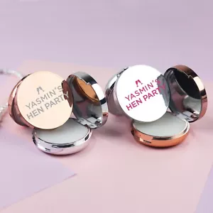 Personalisierter Vanillehenne Party Lippenbalsam mit Spiegel Braut Henne tun Gefallen Party - Bild 1 von 10