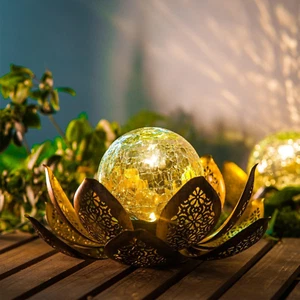 Lotus Solar Light Outdoor Garden Decoration for Patio, Lawn, Walkway, Tabletop, - Picture 1 of 12
