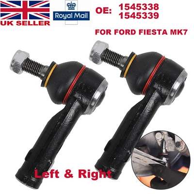 For FORD FIESTA MK7 Track Rod Ends PAIR 2008-2018 FRONT Outer Tie Rod End x2 NEW - Image 1 of 4