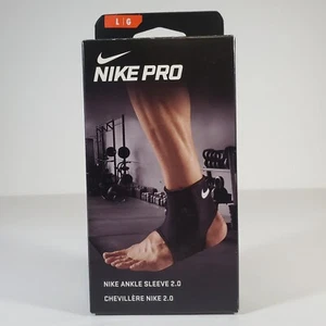 Nike Pro Ankle Sleeve 2.0 Pull On Lightweight Compression Fit Support Size Large - Picture 1 of 6