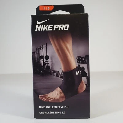 Nike Pro Ankle Sleeve 2.0 Pull On Lightweight Compression Fit Support Size Large - Image 1 of 4