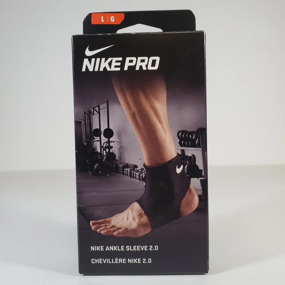 Nike Pro Ankle Sleeve 2.0 Black Compression Size Large