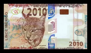España Spain Test note Billete de Prueba Lince Ibérico FNMT 2010 Variante Sc Unc - Imagen 1 de 4