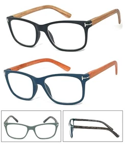 1 or 3 Pair Men Women Small Square Frame Full Magnified Lens Reading Glasses - Picture 1 of 15