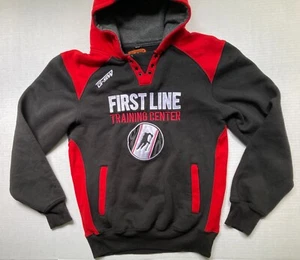 Hockey Hoodie First Line Training Center Jacket Mens M G-SW Red Black Pullover - Picture 1 of 6