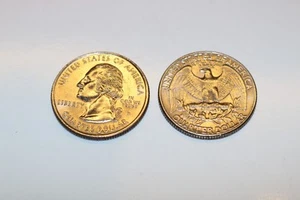 Pair of Real Double Sided Quarters 1 Two Headed and 1 Two Tailed Coin - Picture 1 of 6