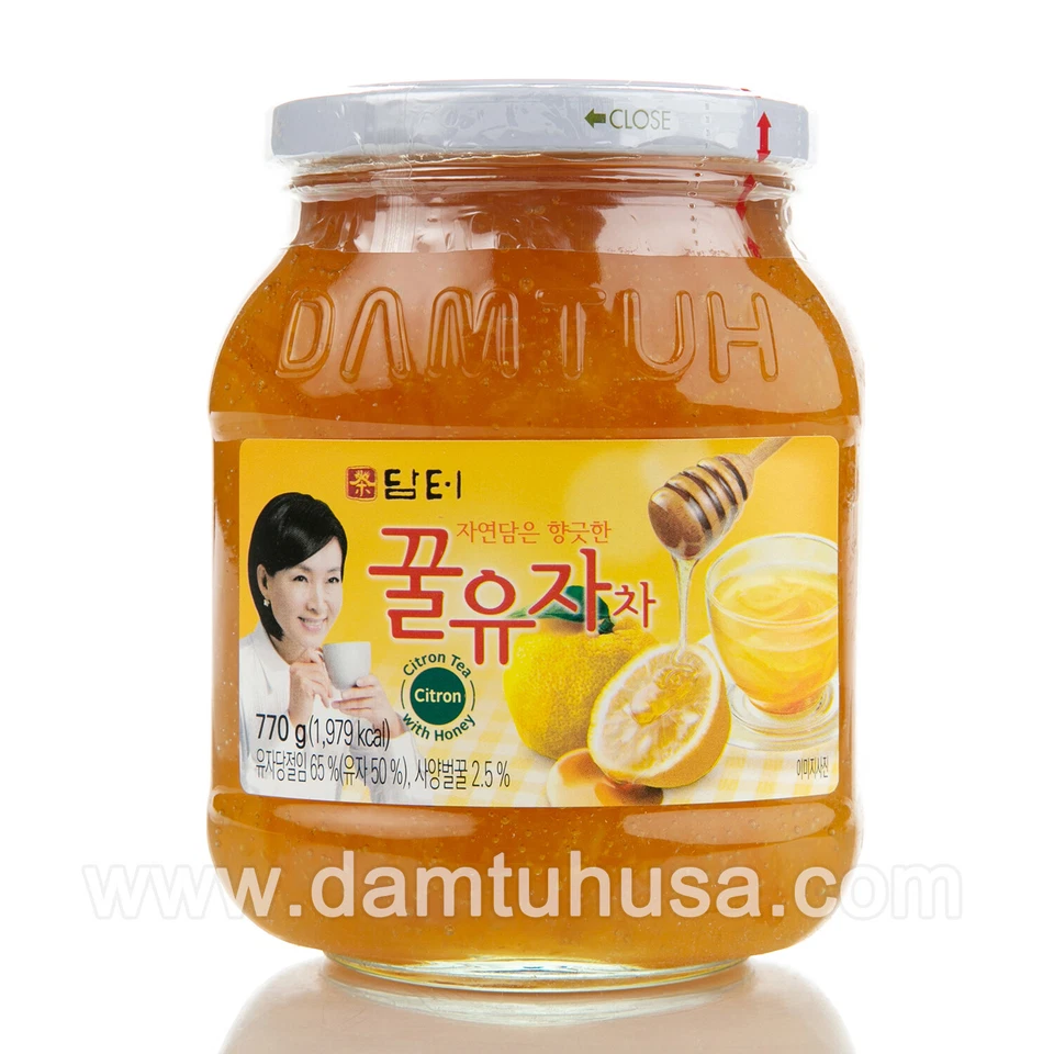 DAMTUH 蜂蜜韩国 Citron Marmalade 茶 1.7 磅 x 1 瓶草药茶 — 第 1/4 张图片