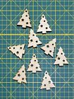 10x Wooden Christmas Tree with Stars Craft Shapes 3mm Plywood Xmas Decoration