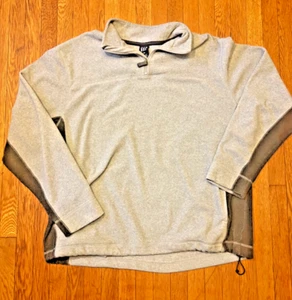 Gap Athletic 1/4 Zip Gray Long Sleeve Sweater Jacket Fleece XXL Mens Sweat Shirt - Picture 1 of 11